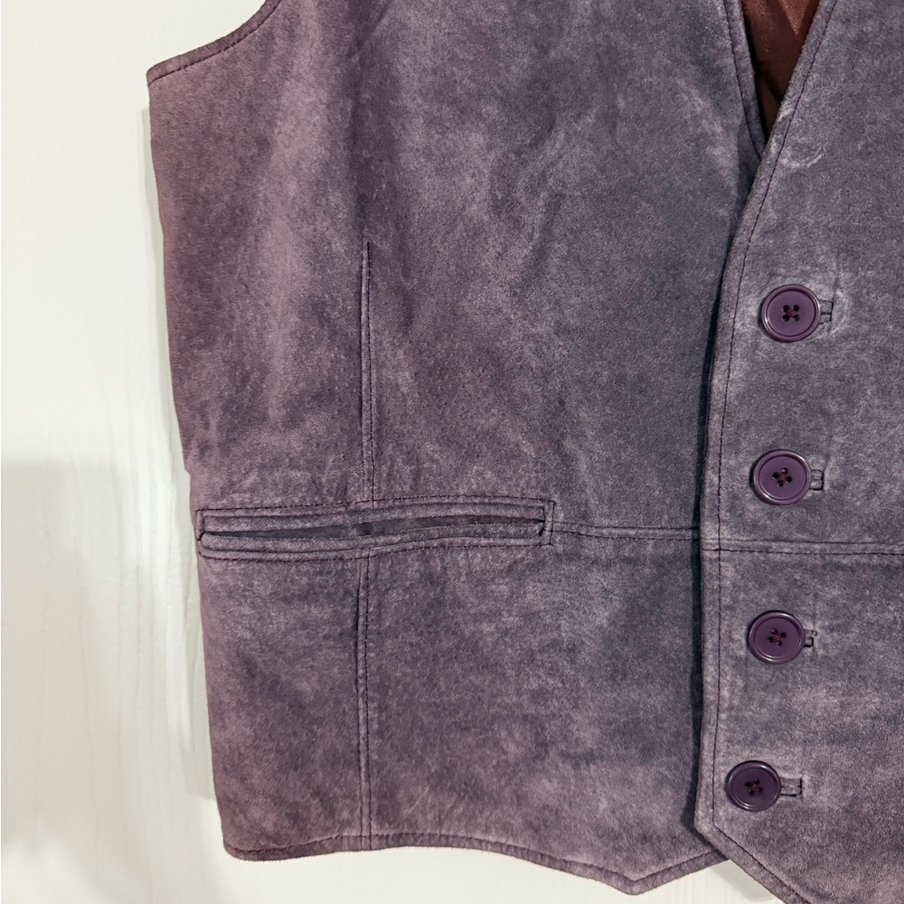 Beyond Leather Purple Suede Vest - Picture 3 of 5